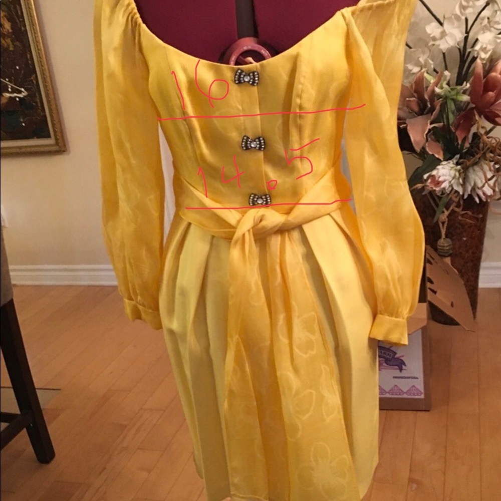 “ Jimmy Choo “ Vintage Flashy yellow dress - Picture 13 of 14